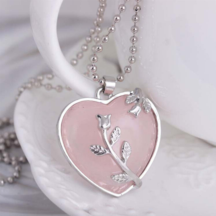 Collana con pietra preziosa a forma di cuore Olivenorma