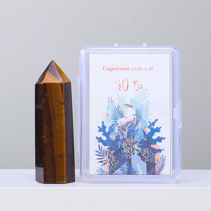 Bacchette di cristallo naturale Olivenorma Pilastro Dodici costellazioni Set Ornamento 
