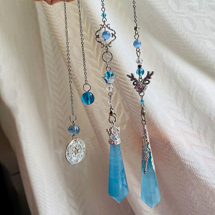 Pendolo a corona con corna di acquamarina Olivenorma - image 4