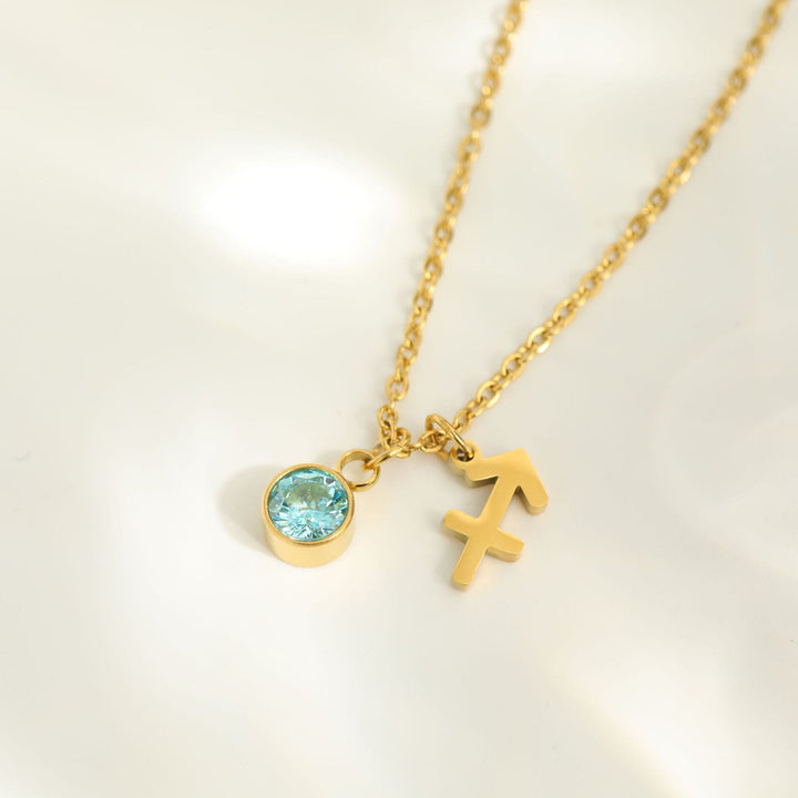 Collana in acciaio inossidabile con rune zodiacali Olivenorma