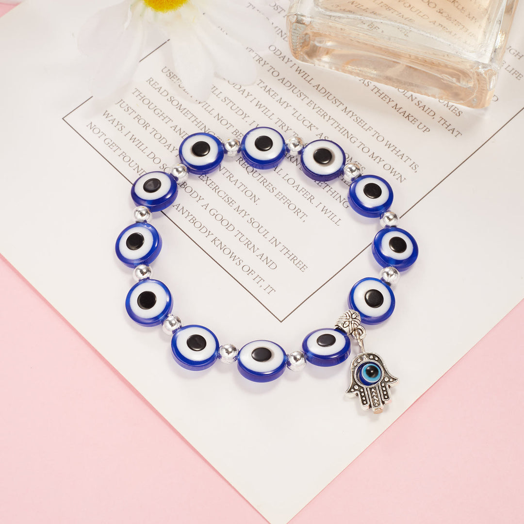 Olivenorma Evil Eye Hamsa Ciondolo Bracciale Zircone Epossidico