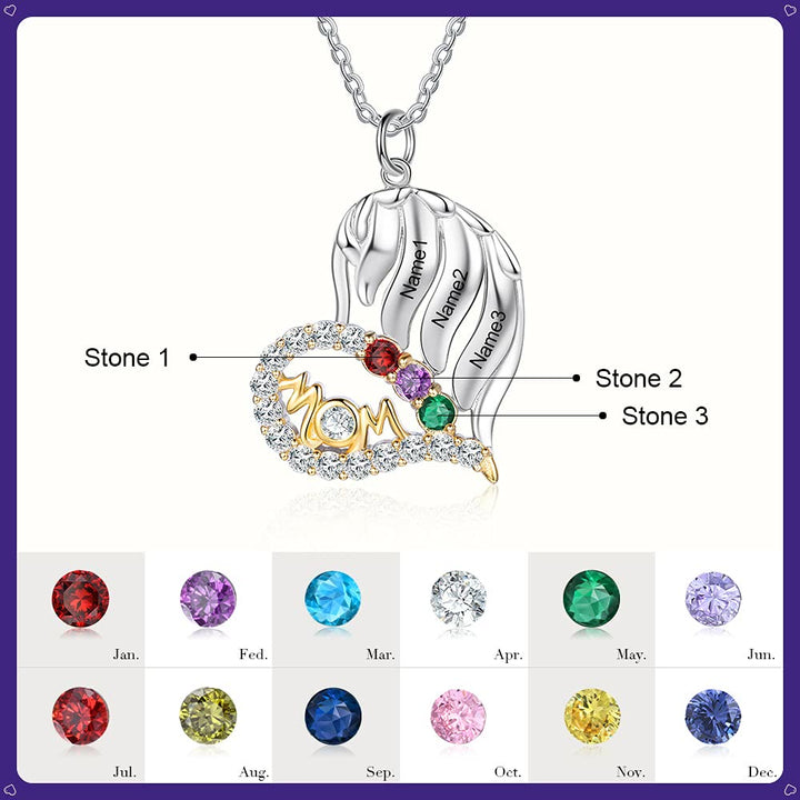 Olivenorma Collana con cuore e mezzo diamante per la mamma