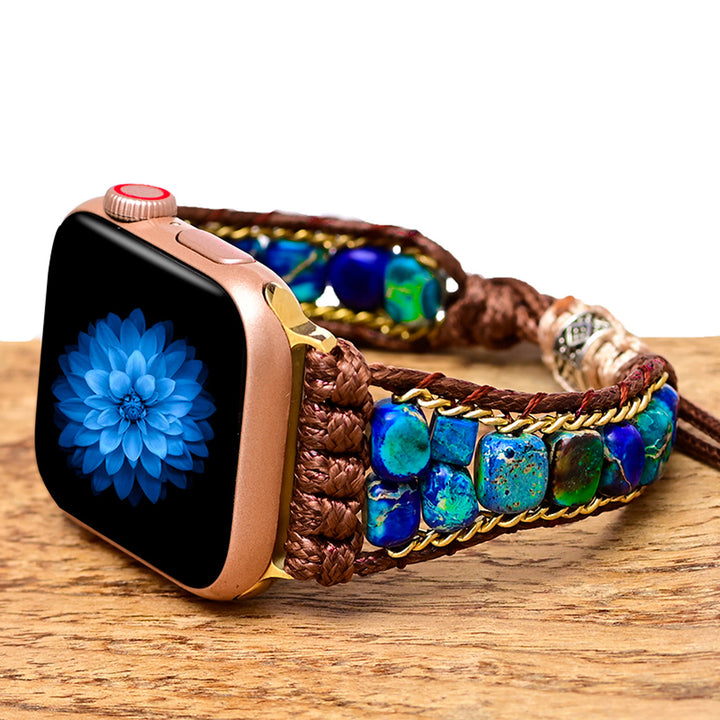 Cinturino avvolgente per Apple Watch Olivenorma Blue Emperor Stone