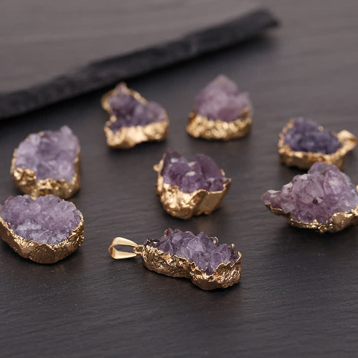 Collana con pietra preziosa naturale Olivenorma Gold Ametista