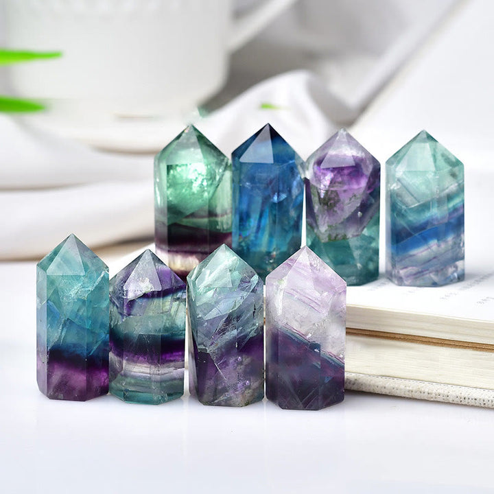 Bacchette di cristallo di fluorite arcobaleno Olivenorma 