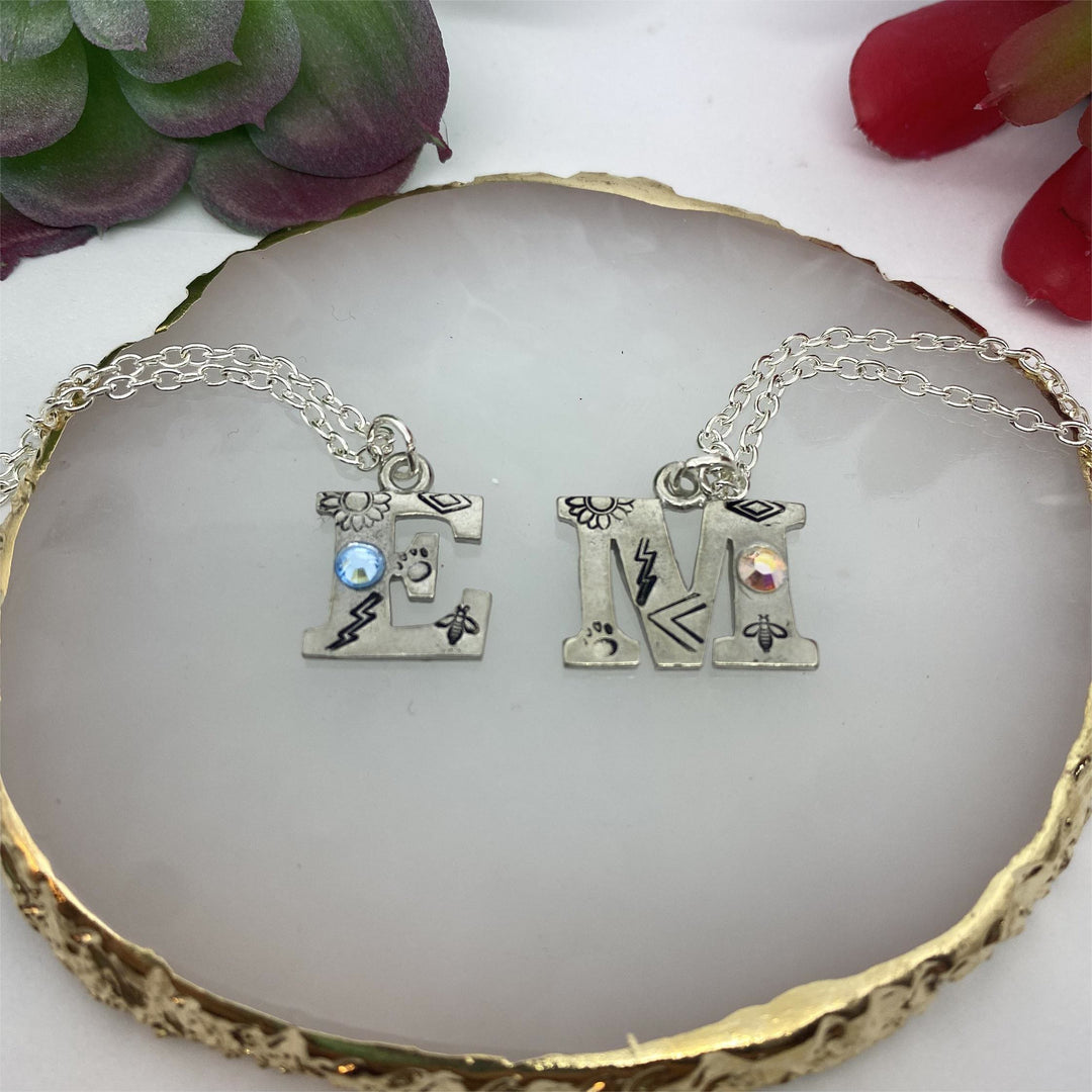 Collana con iniziale stampata in turchese naturale Olivenorma - image 6