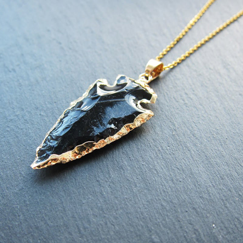 Collana con punta di freccia in corniola di cristallo naturale Olivenorma