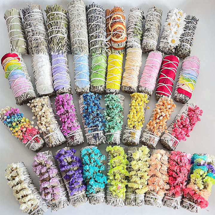 Olivenorma "Non ti scordar di me" Fiore Cristallo Meditazione purificante Salvia bianca