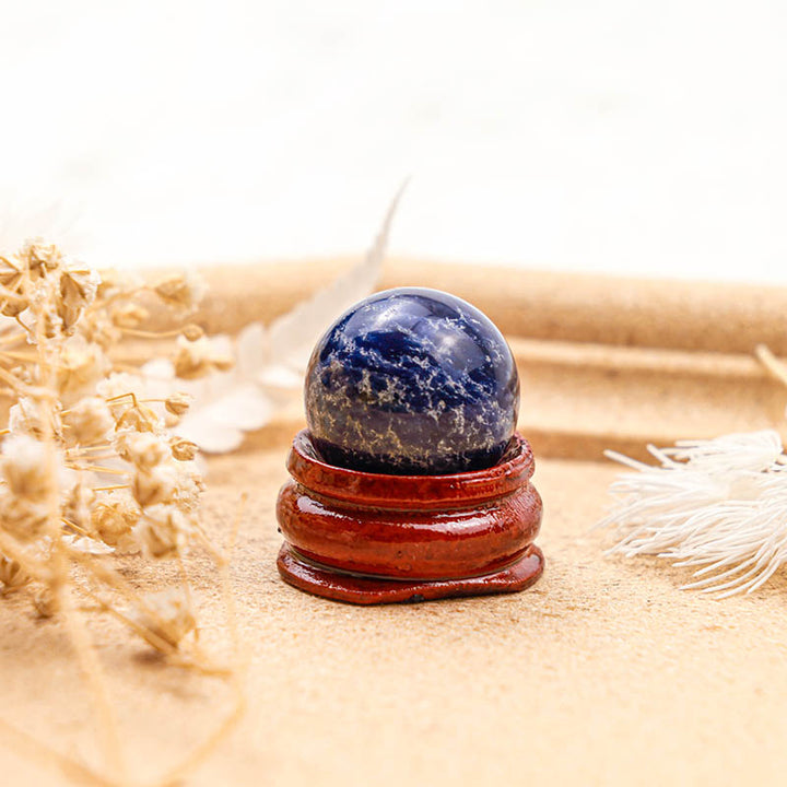 Sfera di cristallo di guarigione e pace in zaffiro Olivenorma