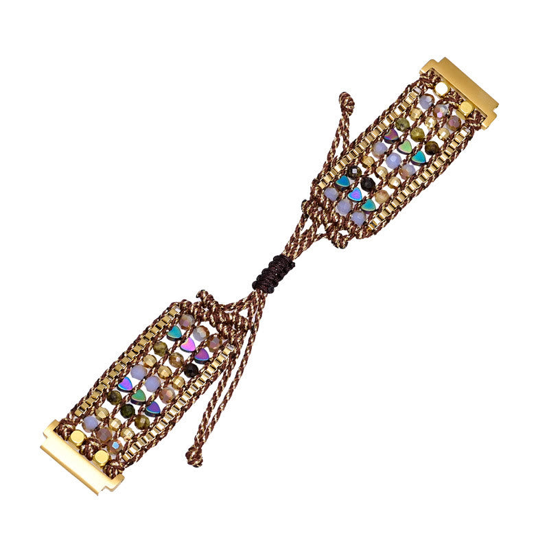 Bracciale intrecciato con perline di cristallo di ematite Olivenorma Samsung 