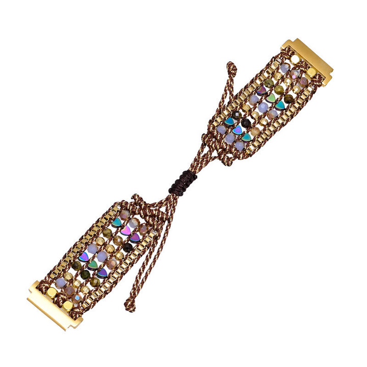 Bracciale intrecciato con perline di cristallo di ematite Olivenorma Samsung 