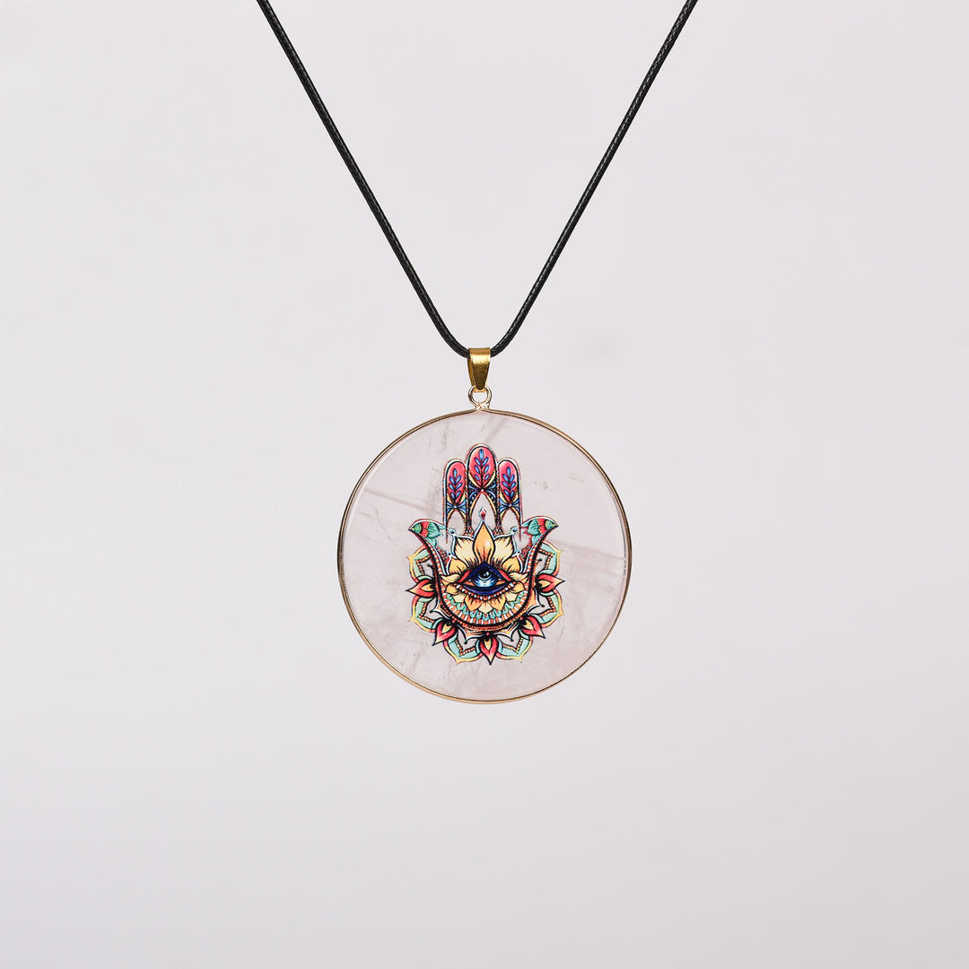 Collana Olivenorma Crystal Hamsa Chakra Albero della vita 