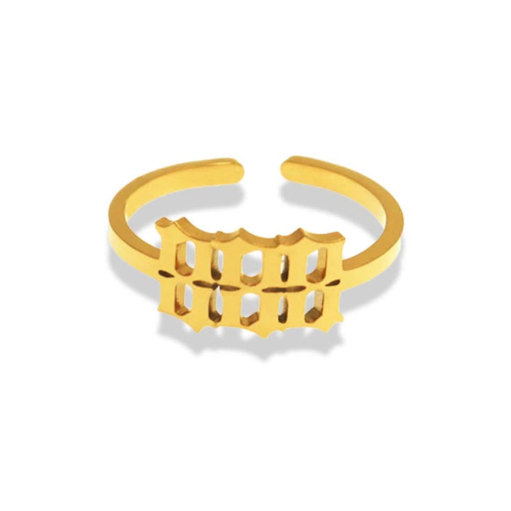Anello portafortuna minimalista con numero angelico