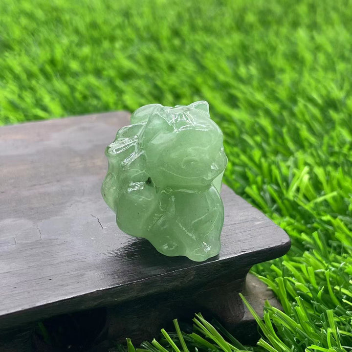 Olivenorma Pietra Naturale 3cm Decorazione in Pietra Preziosa a Forma di Volpe a Nove Code 