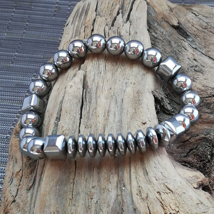 Bracciale da uomo con set di pietre preziose impilabili Olivenorma
