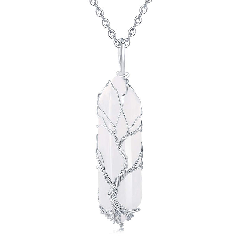 Collana in cristallo Olivenorma con pietra preziosa dell'albero della vita