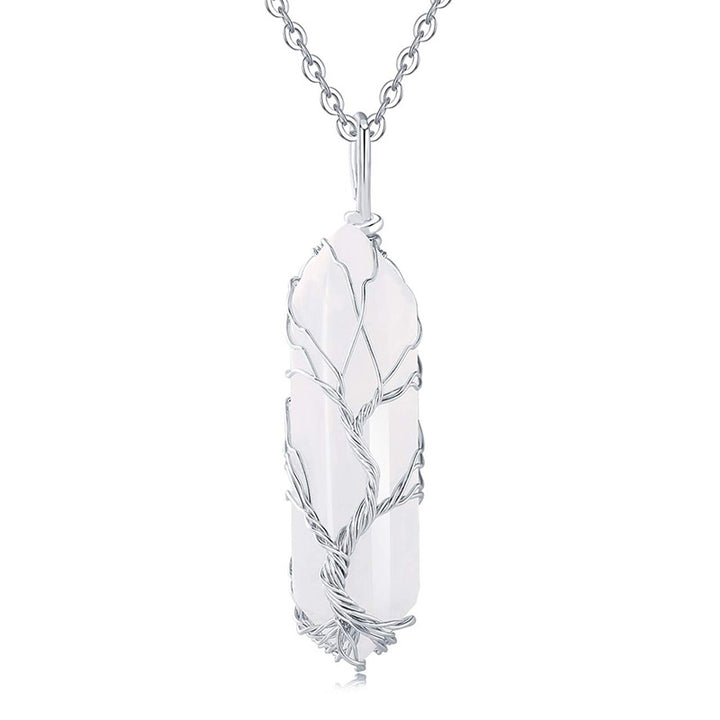 Collana in cristallo Olivenorma con pietra preziosa dell'albero della vita