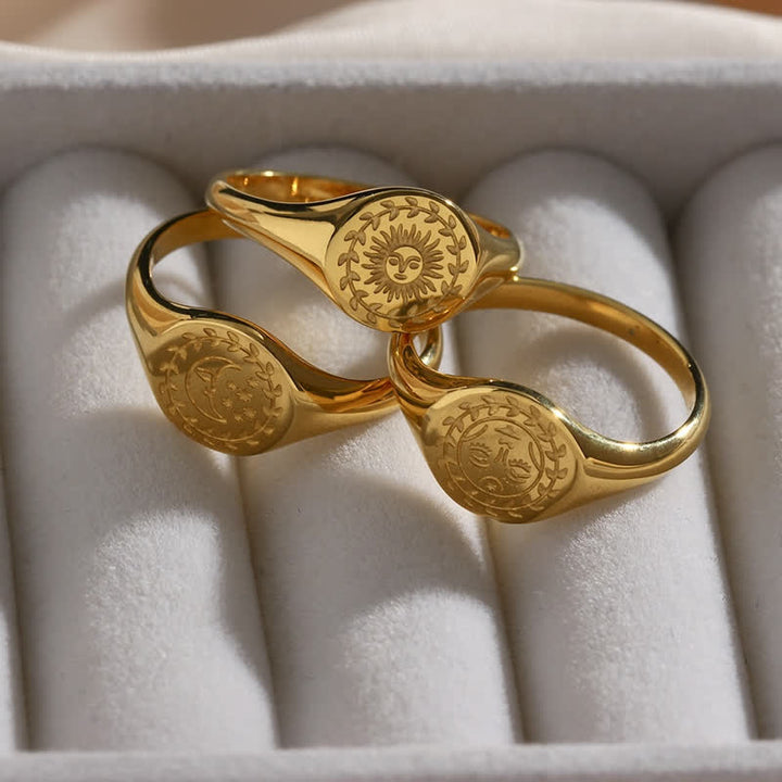 Anello Sole e Luna con carta dei tarocchi Olivenorma