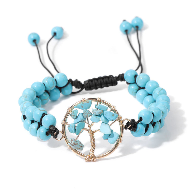 Olivenorma Albero Bracciale della vita intrecciato doppio da 6 mm
