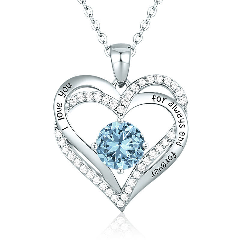 Olivenorma "Ti amo per sempre e per sempre" - Collana Birtshtone Heart