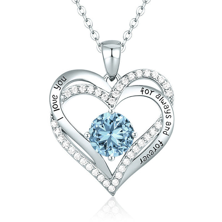 Olivenorma "Ti amo per sempre e per sempre" - Collana Birtshtone Heart