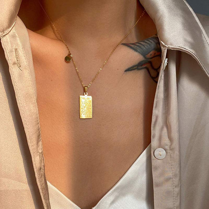 Collana con catena riempita d'oro Olivenorma Zodiac 