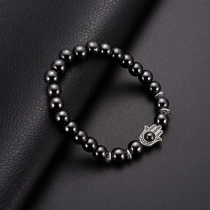 Bracciale di protezione in ossidiana con Hamsa