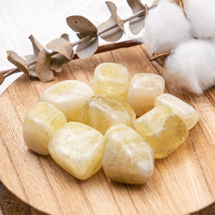 Set di pietre naturali levigate con citrino Olivenorma