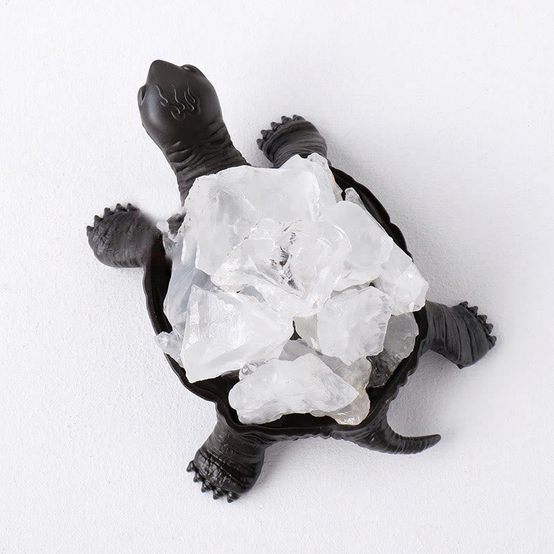 Olivenorma Natural Crystal Cluster Turtle Ornament Lampada Decorazione con pietre preziose