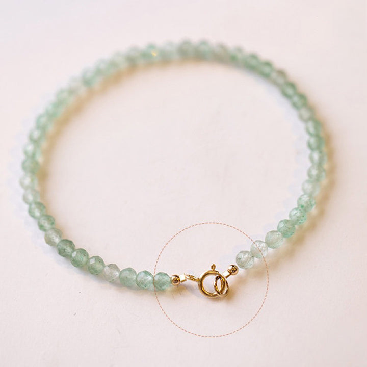 Lady Luck - Bracciale con pietra preziosa di avventurina verde 