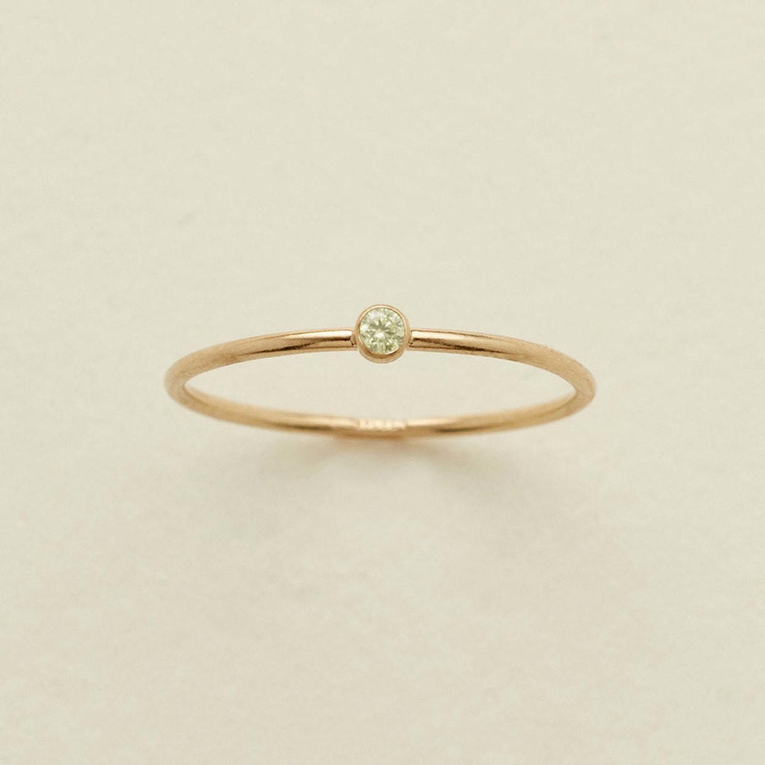 Olivenorma Birthstone Anello sottile per la nascita di 12 mesi
