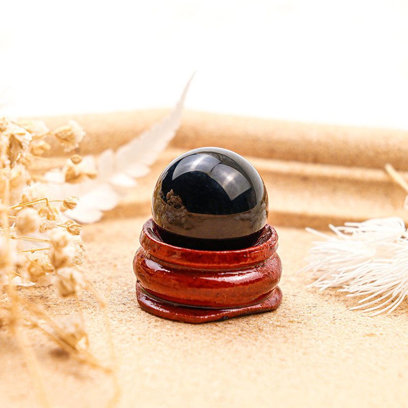 Sfera di cristallo di protezione in ossidiana Olivenorma