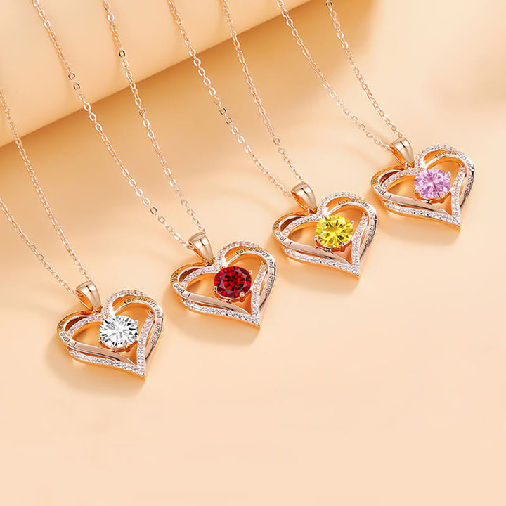 Olivenorma "Ti amo per sempre e per sempre" - Collana Birtshtone Heart