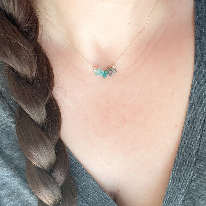 Collana girocollo con segno zodiacale in pietra naturale Olivenorma 