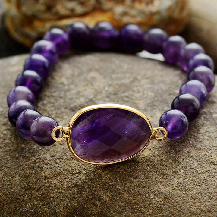 Olivenorma Allevia lo stress Bracciale Ametista