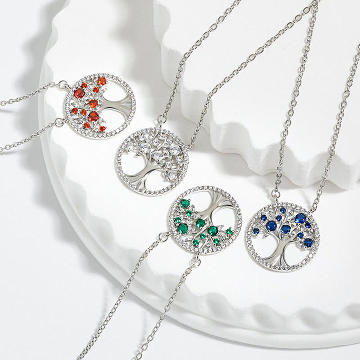 Olivenorma "Crescita infinita" - Collana con zirconi dell'albero della vita