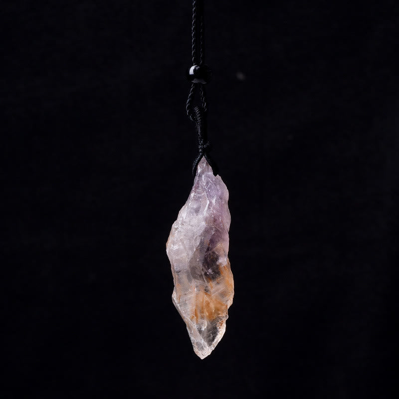 Collana con ciondolo in cristallo naturale Olivenorma Super Seven 