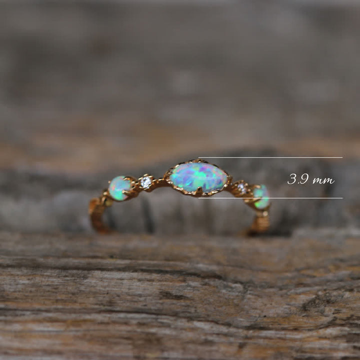 Olivenorma "Amore e sincerità" - Anello vintage Opale Reki 