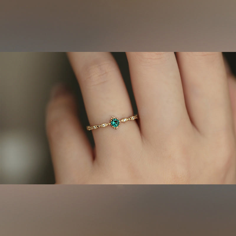 Anello Olivenorma Emerald White Zirconia