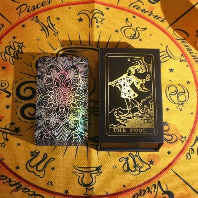 Olivenorma Bronzing Gold Foil Laser Bright Tarot Deck Carte