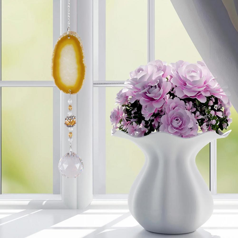 Olivenorma Campanello a vento in cristallo di sole con ciondolo appeso fatto a mano