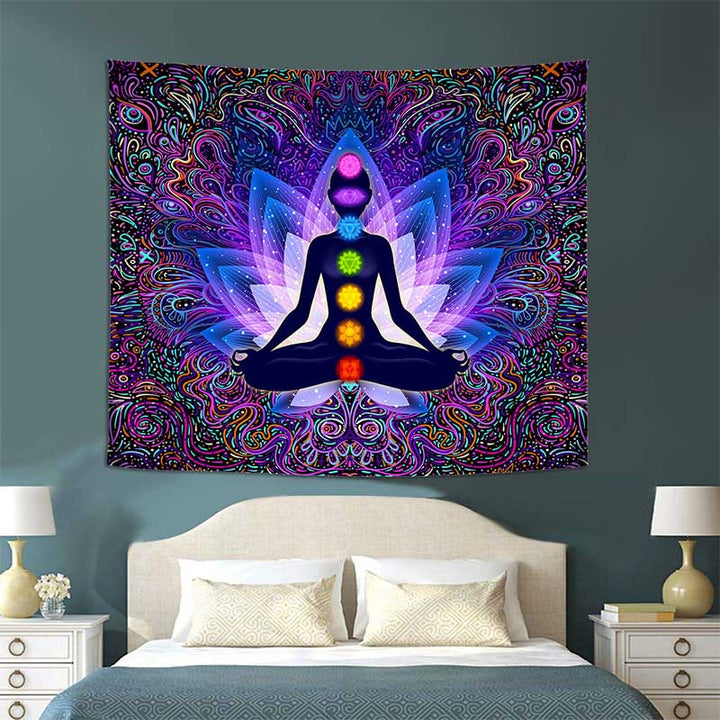 Olivenorma Chakra Meditazione Yoga Arazzo da parete