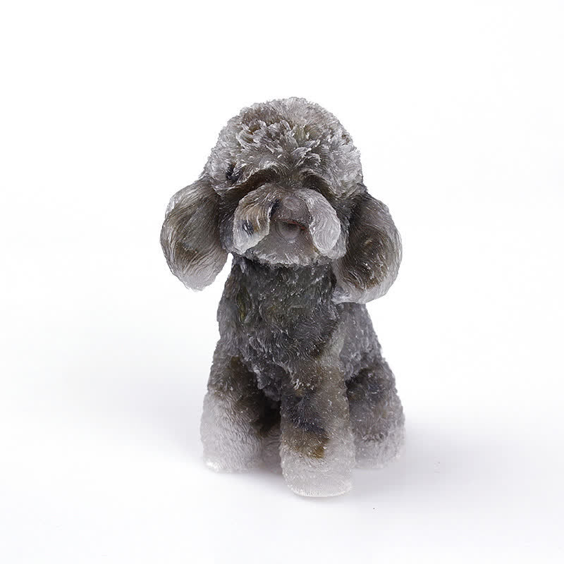Decorazione in pietra preziosa naturale Olivenorma Crystal Poodle