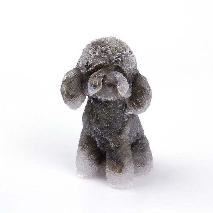 Decorazione in pietra preziosa naturale Olivenorma Crystal Poodle