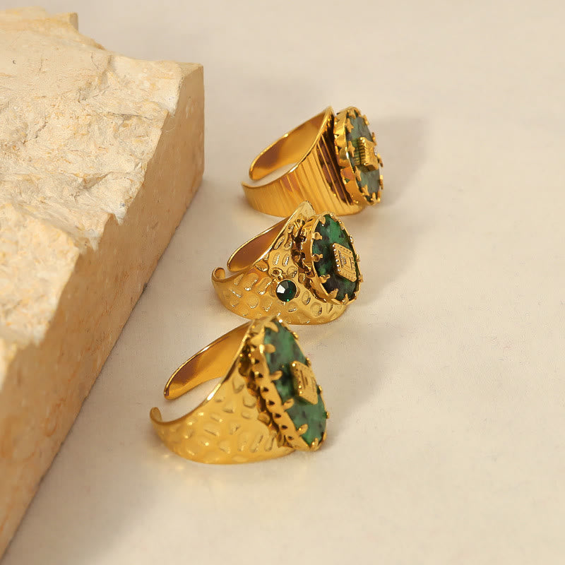 Anello regolabile Olivenorma in turchese africano