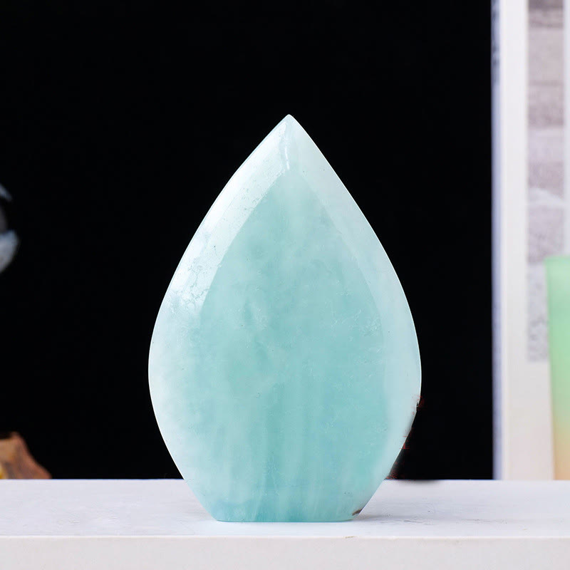 Ornamenti a forma di fiamma in cristallo naturale Olivenorma, decorazione con pietre preziose