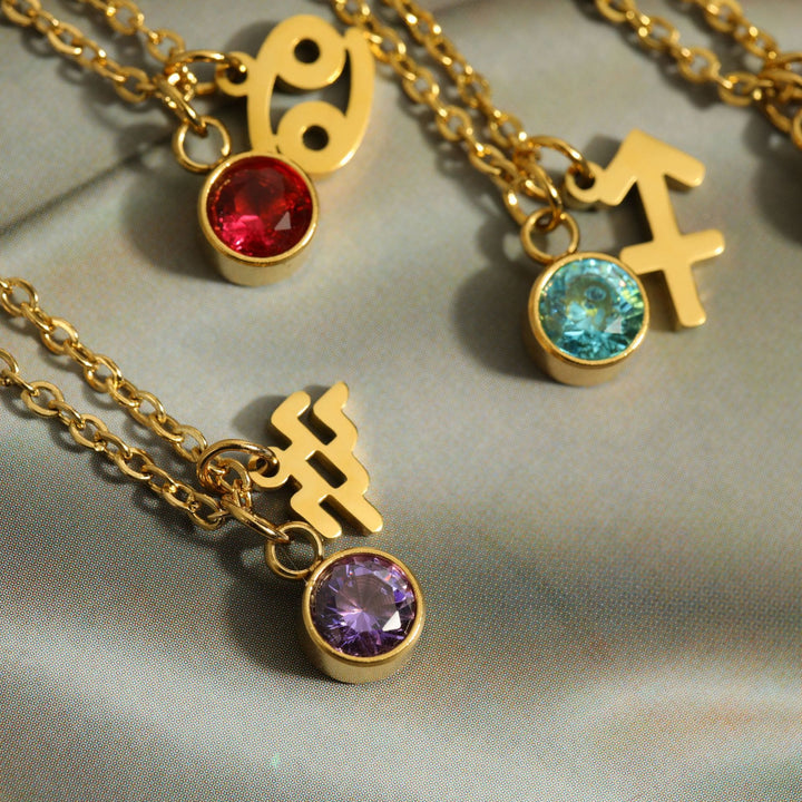 Collana in acciaio inossidabile con rune zodiacali Olivenorma