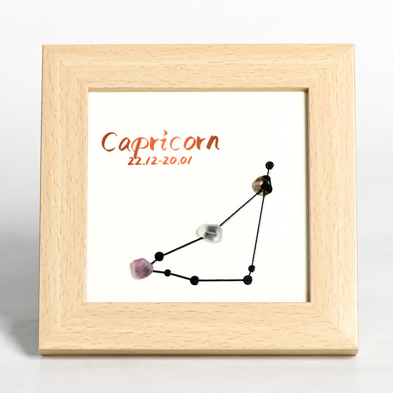 Olivenorma Zodiac Chakra Cornice per foto in pietra grezza Decorazione