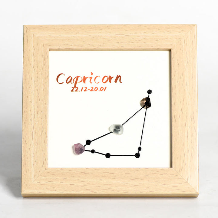 Olivenorma Zodiac Chakra Cornice per foto in pietra grezza Decorazione