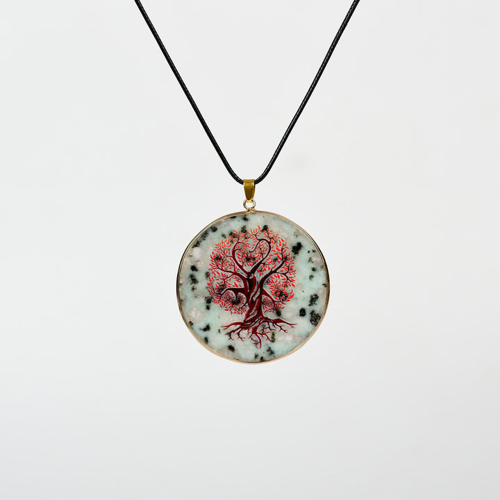 Collana Olivenorma Crystal Hamsa Chakra Albero della vita 